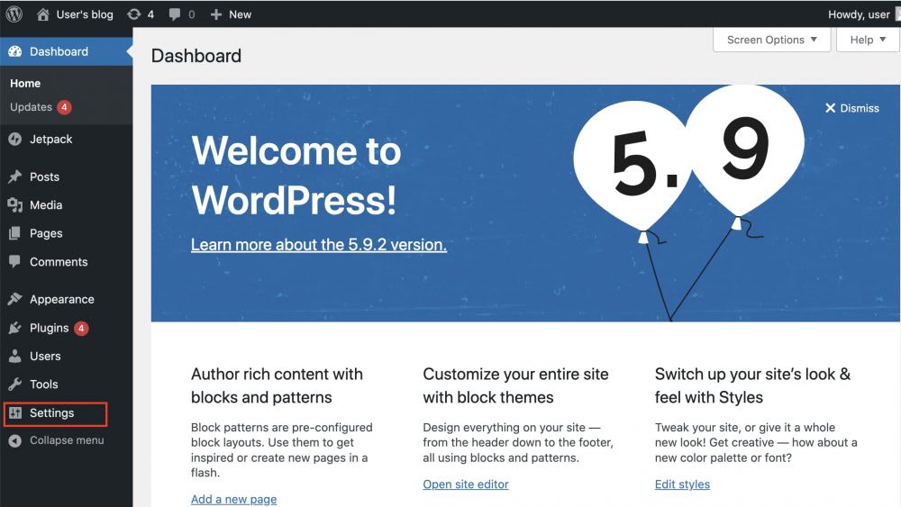 Amazon LightsailでWordPress構築 - WordPress設定編
